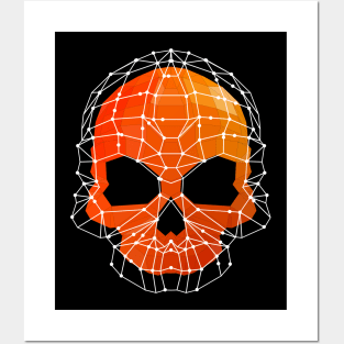 Low Poly Tech Skull Posters and Art